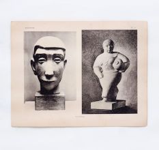 Black & White Paper Poster of Statue for Decor